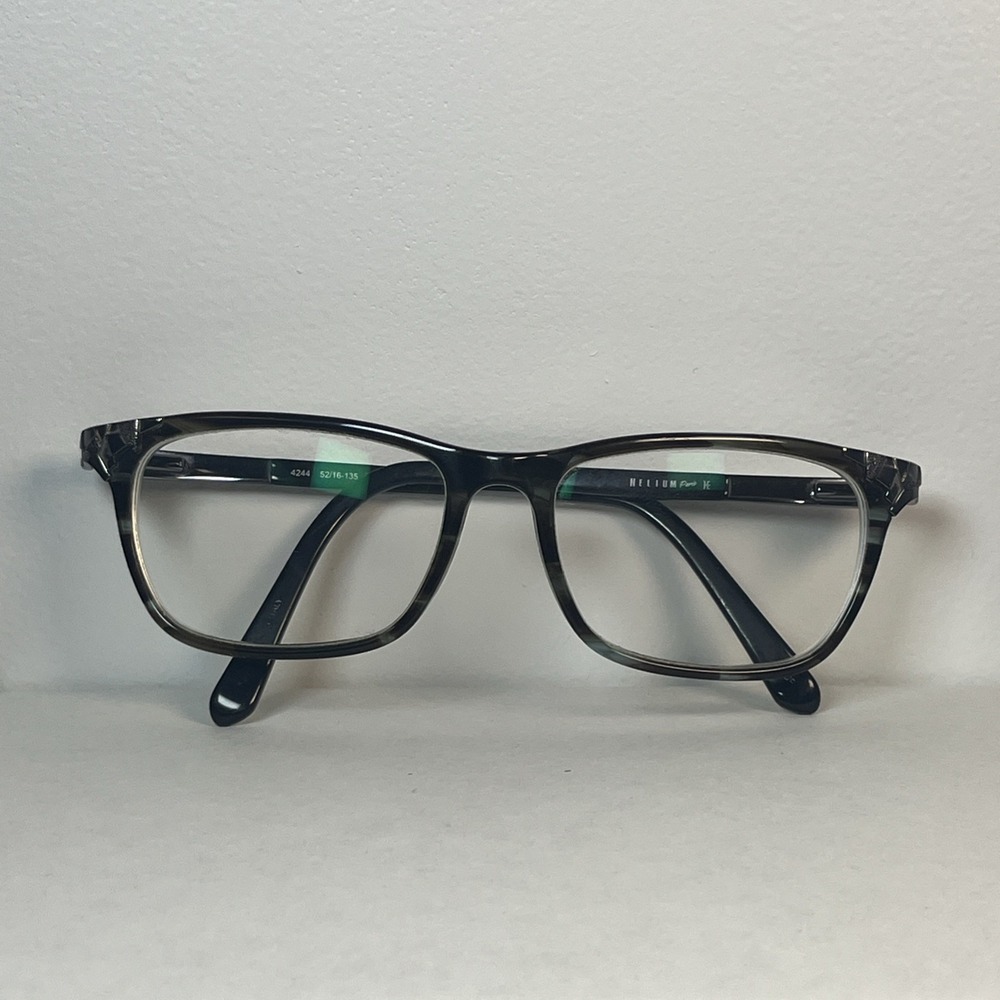 Helium 4244 Green Marble Tortoise Eyeglasses‎ Frames Only 52-16 135 Italy